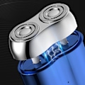 Miniatyrbild 5 av 5: Lätt Mini Bärbar Elektrisk Rakapparat för Män, USB Reseskärare-Perfekt Silver