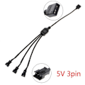 Pikkukuva 1 / 5: Tietokoneen emolevyn 5V 3-napainen 12V 4-napainen AURA RGB-tuulettimeen liitäntä - Perfet Female head One part three
