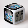 Miniatyrbild 1 av 5: Stitch Anime LED Digital Väckarklocka för Flickor - Söt Storlek, 8cm, 3 tum, 7 Färgbyten, Temperatur, Perfekt för Flickors Sovrum(13)-Perfekt 44