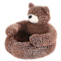Pikkukuva 1 / 4: Karhunkokoinen Puoliavoin Lemmikkivuode Pehmeä Plussipehmuste Luistamaton Univuode Lemmikkieläimille-Perfet Coffee 46CM