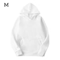 Miniatyrbillede 1 af 4: Unisex Bomuldstrøje med Snørehætte - Perfekt White M