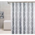 Miniatyrbillede 1 af 2: Badeforhæng 120x180 cm, vandtæt, vaskbar, formfast polyester badeforhæng，Grå- Perfet
