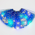 Miniatyrbillede 5 af 5: Kvindes Led Skørt Lys Op Stjerne Dance Skørter Lagdelt Ballet Tutus Elastisk Mesh Tulle Mini Skørt Party Karneval Kostume-Perfet Dark Blue