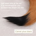 Miniatyrbillede 4 af 6: Imiteret pels kat Ræv Ulve lodne hale og ører til Halloween - Perfet Camel black black