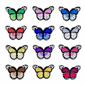 Pikkukuva 5 / 6: 24 osaa Butterfly Iron on Patch Butterfly Iron Patch Sew but - Perfet