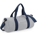Miniatyrbillede 1 af 4: Bagbase Plain Varsity Barrel / Duffle Bag (20 liter) - Perfet Light Grey/French Navy One Size