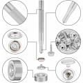 Miniatyrbilde 3 av 5: Pakke med 50 marine trykknapper i rustfritt stål med 2 installasjonsverktøy (10 mm), trykknapper, presenningstrykknapper, metalltrykknapper, presenningsskruer, stålpinner - Perfekt