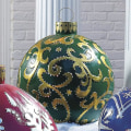 Miniatyrbillede 2 af 5: 60 cm diameter oppustelig julekugle (grøn)