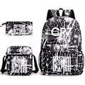 Pikkukuva 1 / 4: Muoti Cr7 Kpl Setit Reppu Mochila Uusi Opiskelija Kapasiteetti Koululaukut Kirjalaukku Matkalaukku Kpl Set - Perfet 3 3Pcs Set