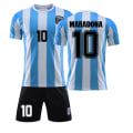 Miniatyrbilde 3 av 5: Kids Maradona Jersey Number 10 Argentina Retro 1986 Kit - Perfet #28