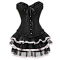 Pikkukuva 2 / 5: Seksikäs Korsettimekko Naisille Pluskokoinen Kostyymi Yläosa Burleske Korsetti ja Minimekkosetti Tutu Corselet-Perfet white XXL