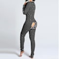 Miniatyrbillede 3 af 5: Butt Flap Lingerie Jumpsuit Kvinder Onesie Pyjamas Bagside Knapper Bodycon Nattøj Voksne Onesies Combinaison Pyjama Femme Høj Kvalitet-Perfet A S