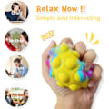 Miniatyrbillede 3 af 4: 4 STK 3D Anti-tryk klembold It Fidget Legetøj Gratis fødevarekvalitet silikone sanselegetøj Stressbolde til børn Voksne Ældre over 1 år - Perfet