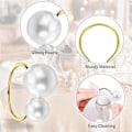 Miniatyrbild 3 av 5: 20-pack Pärl Servett Ringar Set Guld Servett Spännen Metall Semester Servett Ringar Hållare Servett Buck-Perfet