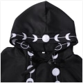 Miniatyrbillede 5 af 10: Unisex oon Phases Broderi Hættekappe Eastern Medieval Renaissance Long Cape - Perfet red M