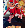 Miniatyrbild 1 av 5: 42 cm Jultomte som beter sig illa - Plyschleksak, Nyhet, Lång och Böjlig, Ostyrig Pojktomte på Hyllan, Jultomtar, Docka - Perfekt 2Pcs Red Boy  Girl