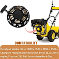 Miniatyrbillede 3 af 5: Kompatibel med 212cc 196cc 224cc Trækstartsamling 3500w 4000w 4500w Generator Dele med Træksnor-Perfekt