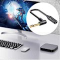 Miniatyrbilde 2 av 5: 1/4'' TRS 6.35mm Hann til 6.35mm Hunn Stereo Kabel for Gitarforsterker - Perfekt Mono 1m