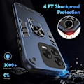 Pikkukuva 4 / 4: Iskunkestävä Metallinen Sormipidike Puhelinkotelo - Perfet Blue Compatible with Blade V70 Vita