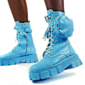 Pikkukuva 3 / 3: Platform-saappaat Plus Size - Naisten saappaat - Perfet Light Blue 36