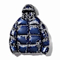 Miniatyrbild 1 av 5: Hooded Shiny Pufferjackor Vinterjackor för Män - Perfekt blue L