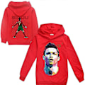 Miniatyrbild 1 av 3: Cristiano Ronaldo Hoodie VM-tröja Nr 7 Julgåvor Fotbollsstjärna Hoodie Flickor Pojkar Huvtröja Pullover Toppar Barn Tonåringar - Perfekt Red 2-3years