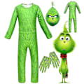 Miniatyrbillede 3 af 4: Grinch Kostume til Drenge - Perfekt til Julefest 5-7 Years