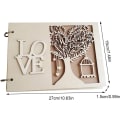 Miniatyrbilde 2 av 5: Rustikk gjestebok i tre til bryllup, forlovelser, scrapbooking - Perfet