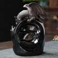 Miniatyrbilde 2 av 6: Keramisk Dragon Røkelsesbrenner Foss Tilbakestrøm Røkelsesholder Aromaterapi Ornament Dekor Hjem