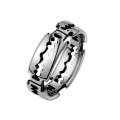 Miniatyrbillede 2 af 6: Vintage Rustfrit Stål Hip Hop Blade Ring Mode Punk Rock - Perfet