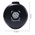Miniatyrbilde 4 av 5: Fingeravtrykksstempel Pute Vannfast Liten Bærbar Identifikasjon Sikkerhet Fingeravtrykk Svart Stempel Pute - Perfekt Red