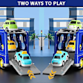 Pikkukuva 3 / 5: 7-in-1 Kuorma-auto Kitka-leluauto, Palokunta-autolelu, Rakennusautolelu, Poliisiautolelu, Sopii Taaperoille, Lasten Syntymäpäivälahja - Täydellinen Blue