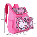 Miniatyrbild 7 av 8: New Sanrio serie tecknad student ryggsäck Kitty Kuromi anime student Brevpapper stor skolväska med case - Perfet 2 30*14*38cm