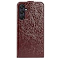 Pikkukuva 3 / 4: Yhteensopiva R64 Texture pystysuuntaan avautuvan nahkaisen puhelinkuoren kanssa - Perfet Brown For Samsung Galaxy A26 5G