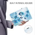 Miniatyrbillede 5 af 5: Læder Etui Kompatibelt med iPad Air 11 (2025) (2024) Air (2022) (2020) Pro 11 (2022) Mønsterprintet Tablet Co-Perfet Blue Butterfly