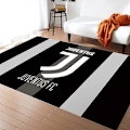 Miniatyrbilde 1 av 2: Retro Teppe Fotballklubb Mykt Sklisikkert Svært Absorberende Teppe Egnet for Studierom-Perfekt Juve 100x200cm