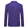 Miniatyrbillede 4 af 5: Mænds Business Casual Klassisk Hakket Lapel Dobbelt Slids Ensfarvet Enknaps Blazer - Perfekt Purple XS
