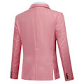 Miniatyrbilde 3 av 5: HERRENES Formell Klassisk Hakket Krage Dobbel Split Ensfarget Enknapps Blazer - Perfekt Light Pink XL