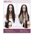Miniatyrbillede 4 af 6: Clip In Hair Extensions. 6 stk Curly 24" lang syntetisk - Perfet
