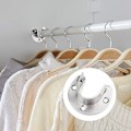 Miniatyrbillede 5 af 5: Gardinstangsbeslag 2 stk Garderoberørbeslag Rustfrit stål U-form Gardinophæng Justerbar vægskinnebeslag til garderobestang (25mm)- Perfet