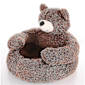 Pikkukuva 2 / 4: Karhunkokoinen Puoliavoin Lemmikkivuode Pehmeä Plussipehmuste Luistamaton Univuode Lemmikkieläimille-Perfet Coffee 55CM