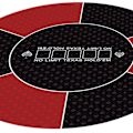 Miniatyrbillede 2 af 5: Professionel Pokermåtte Praktisk og bærbar pokermåtte egnet til temafest poker aften - perfekt Red Circular Pad