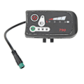 Miniatyrbillede 4 af 4: Elektrisk Cykel LED Strømdisplay Panel Elektrisk Cykel Modifikation Display Meter med Vandtæt 5p Hanstik Kompatibel med 22.2mm Styr - Perfekt 36V