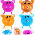 Miniatyrbild 1 av 5: 4 st Stressbollar Splat Pig Jello Pigs Squeeze Frukter Boll Antistress Pig Splat Boll Stress Relief Pig Vattenboll Venting Sticky Pig-Perfet