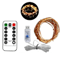 Pikkukuva 1 / 4: Kaukosäätimellä varustetut LED-valosarjat USB-akkukäyttöiset kuparilangan joulukoristevalot - Perfet color02
