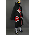 Miniatyrbild 2 av 5: Naruto Akatsuki Tobi Uchiha Obito Robe Kappa + Resin Mask Cosplay Kostym - Perfekt XL