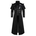 Miniatyrbillede 6 af 6: Steampunk Smoking Jakke til Mænd Gothic Coat Halloween Kostume - Perfet M Black