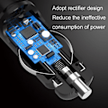 Miniatyrbillede 6 af 6: Veeki Quick Charge biloplader, bilopladeradapter med to porte med strækbart kabel og 3 i 1 hurtigopladningskabel til iPhone 13/ pro Max/ pro, 12/