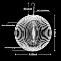 Pikkukuva 5 / 5: Tuulispinnerit piha- ja puutarhakoristeeksi, 3D-riippuvat tuulispinneriveistokset, kineettinen metallinen piha- ja puutarhataide ulkokoristeet - Täydellinen Silver