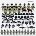 Miniatyrbillede 1 af 5: Military Series Building Legetøj 12 minifigurer-Perfet